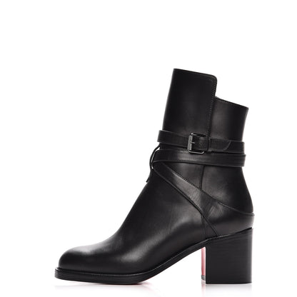 Christian Louboutin Calfskin Karistrap 70 Ankle Boots 34.5 Black 1 of 8