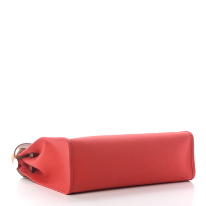 Hermes Vache Hunter Toile Herbag Zip 31 PM Rouge Tomate Natural 3 of 7