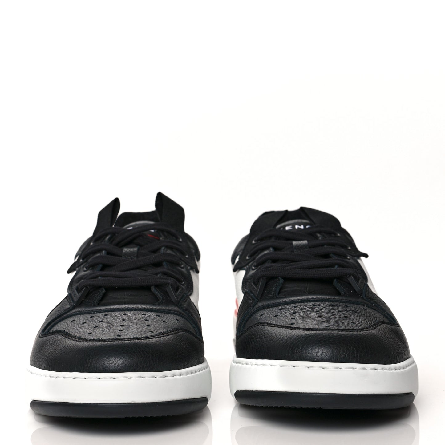 Calfskin Wing Low Top Sneakers 45 Black