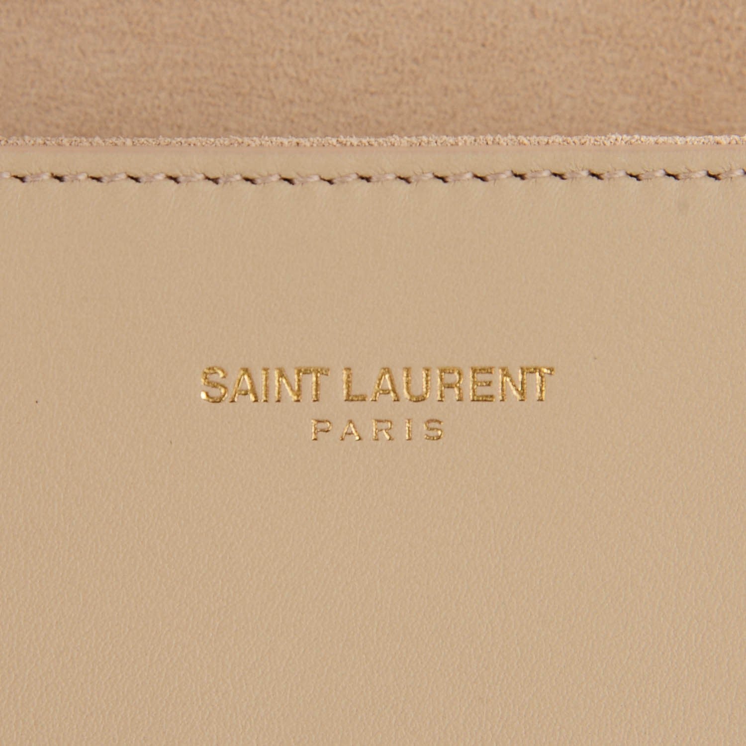 Saint Laurent Calfskin Classic Y Clutch Light Beige 9 of 9