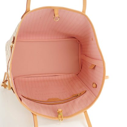 Louis Vuitton Damier Azur Neverfull MM Rose Ballerine 5 of 7