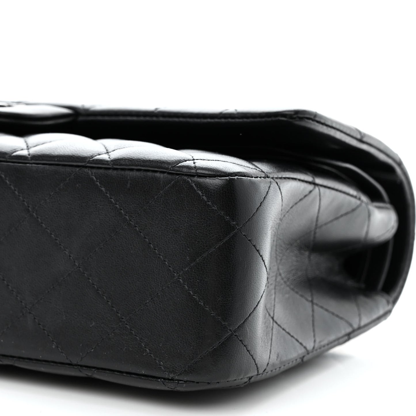 Lambskin Quilted Medium Double Flap So Black