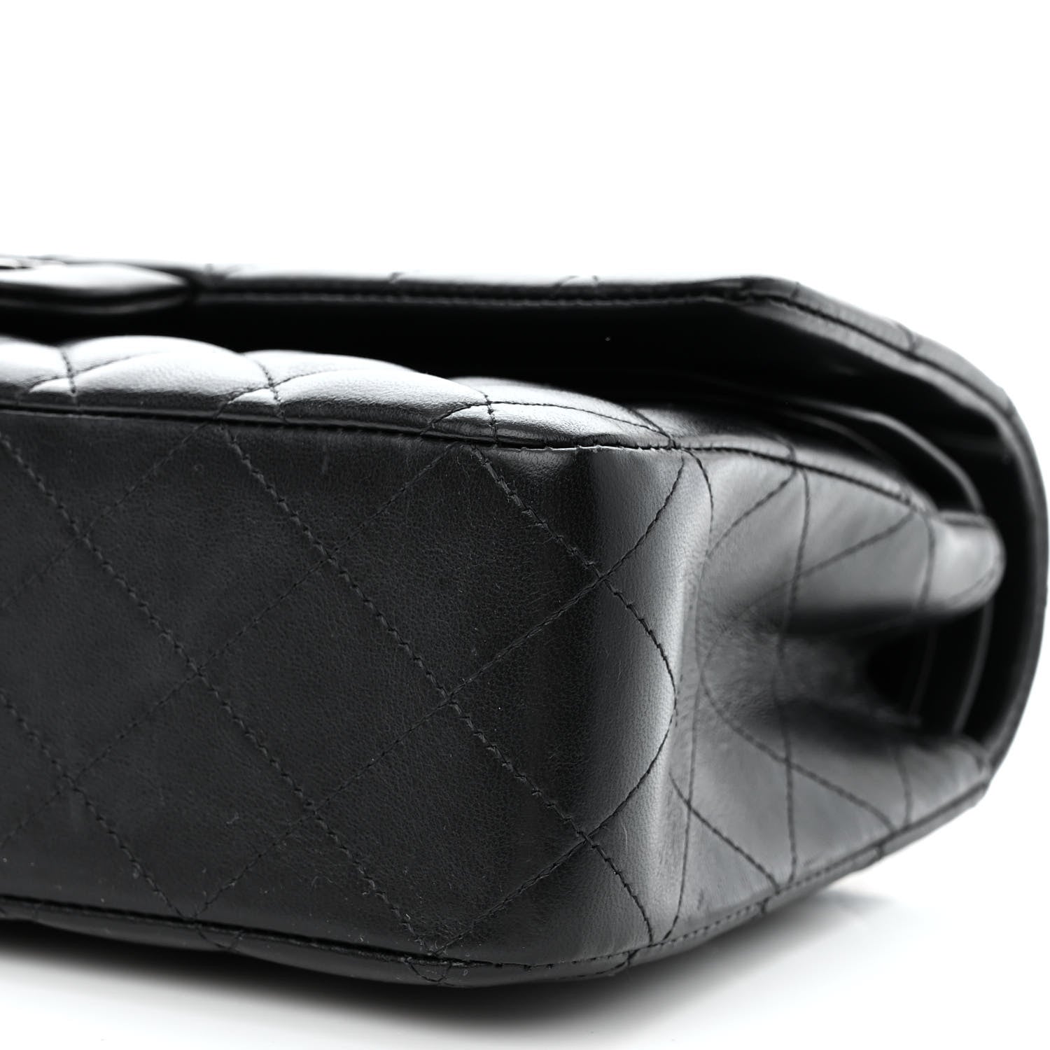 Chanel Lambskin Quilted Medium Double Flap So Black 12 of 15