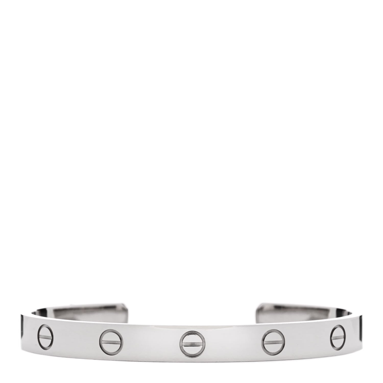 Cartier 18K White Gold LOVE Cuff Bracelet 17 1 of 4