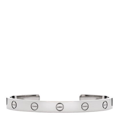 Cartier 18K White Gold LOVE Cuff Bracelet 17 1 of 4
