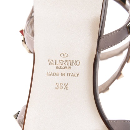 Valentino Garavani Nappa Rockstud Gladiator Flat Sandals 36.5 Poudre 9 of 10