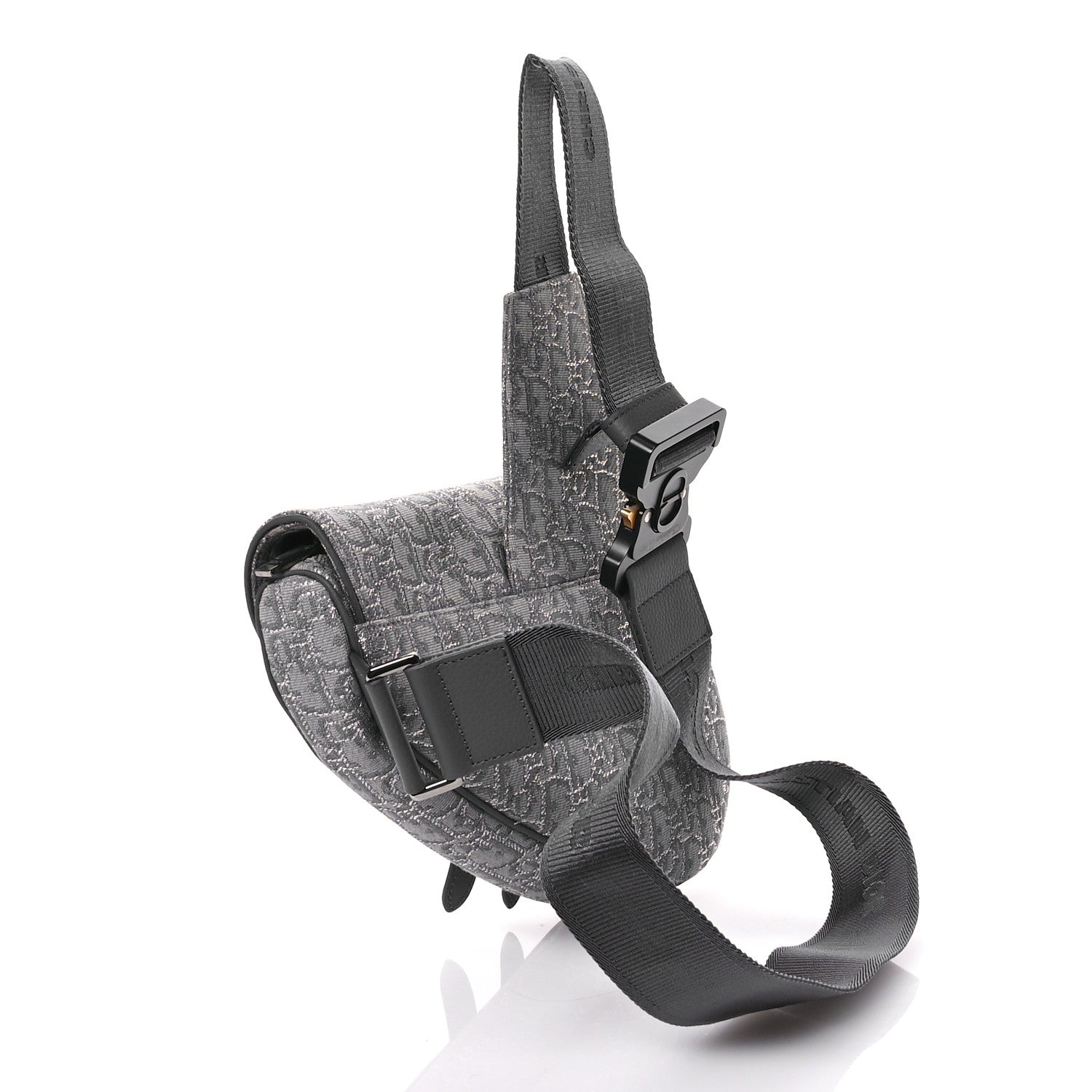 Christian Dior Oblique Mens Saddle Bag Grey 3 of 11