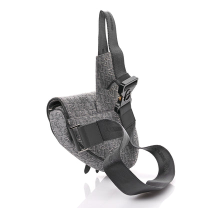 Christian Dior Oblique Mens Saddle Bag Grey 3 of 11