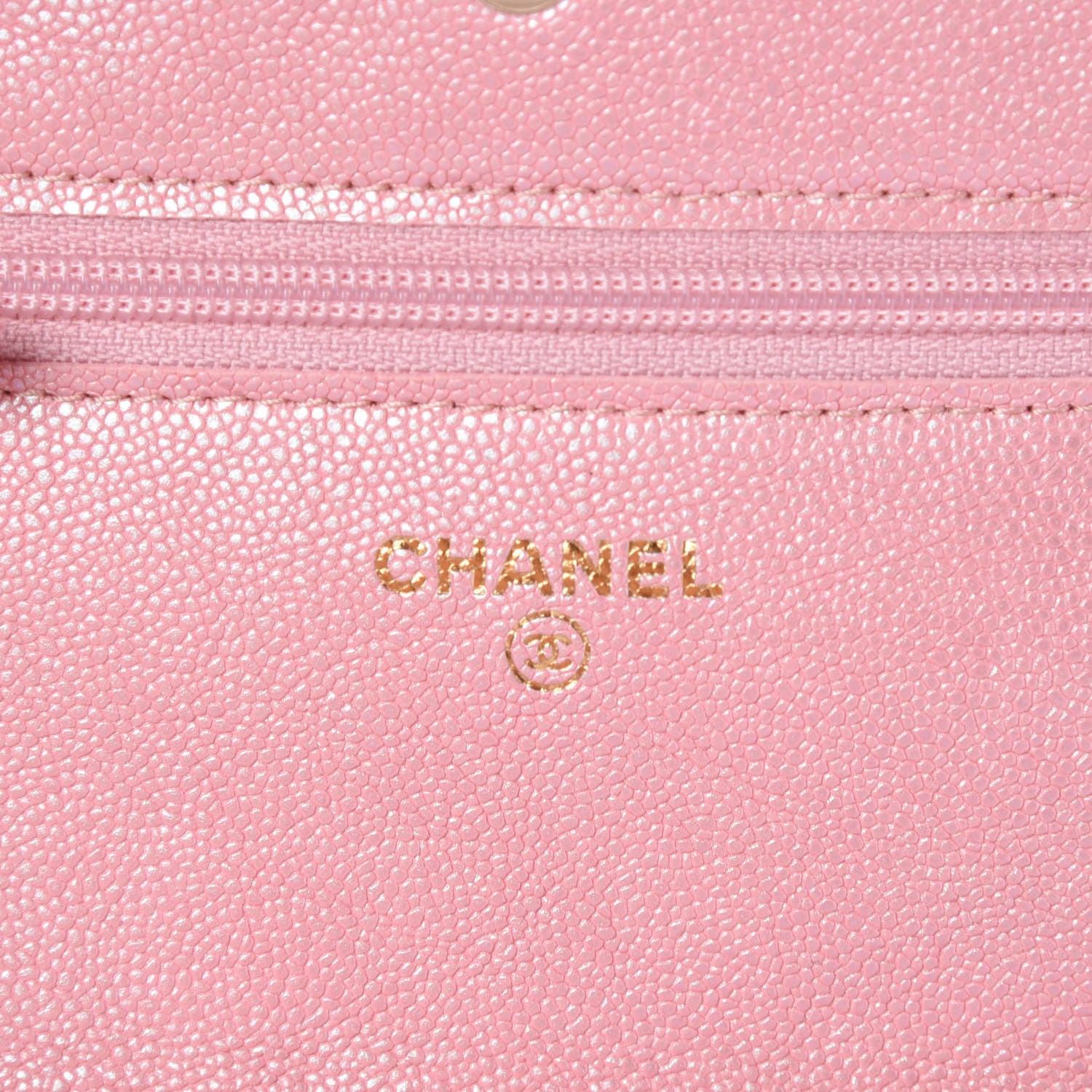 Chanel Iridescent Caviar Quilted Wallet on Chain WOC Rose Pink 8 of 11