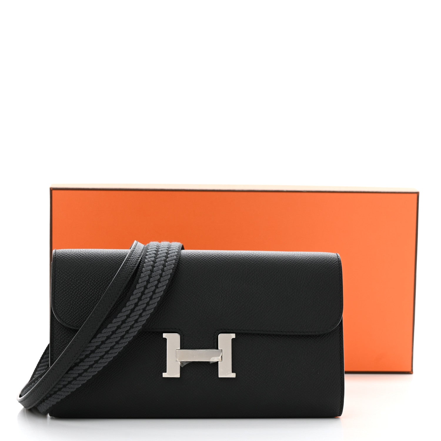 Hermes Epsom Cavale Constance Long Wallet To Go Black Multicolor 12 of 12
