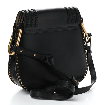 Chloe Calfskin Braided Small Hudson Shoulder Bag Black 3 of 9