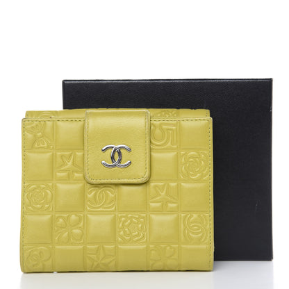 Chanel Lambskin Precious Symbols French Flap Wallet Chartreuse 15 of 15