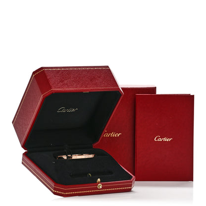 Cartier 18K Pink Gold 6 Diamond Small LOVE Bracelet 16 7 of 7