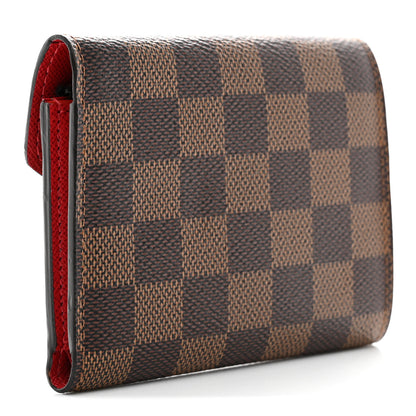Louis Vuitton Damier Ebene Victorine Wallet Red 3 of 8