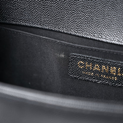Chanel Caviar Quilted Medium Boy Flap Black 12 of 15