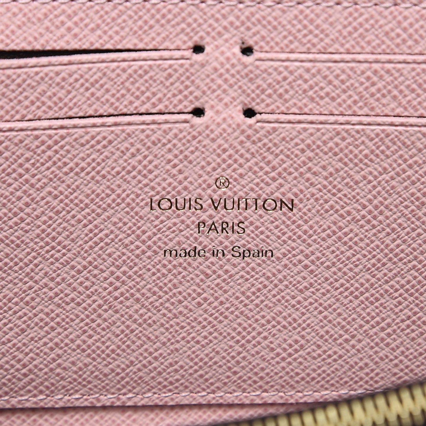 Monogram Clemence Wallet Rose Ballerine