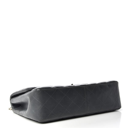 Chanel Lambskin Quilted Jumbo Single Bijoux Chain Flap Gris Fonce 4 of 11
