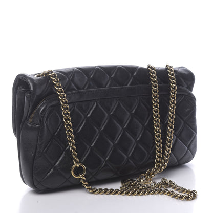 Chanel Calfskin Quilted Medium CC Crown Flap Black 3 of 13