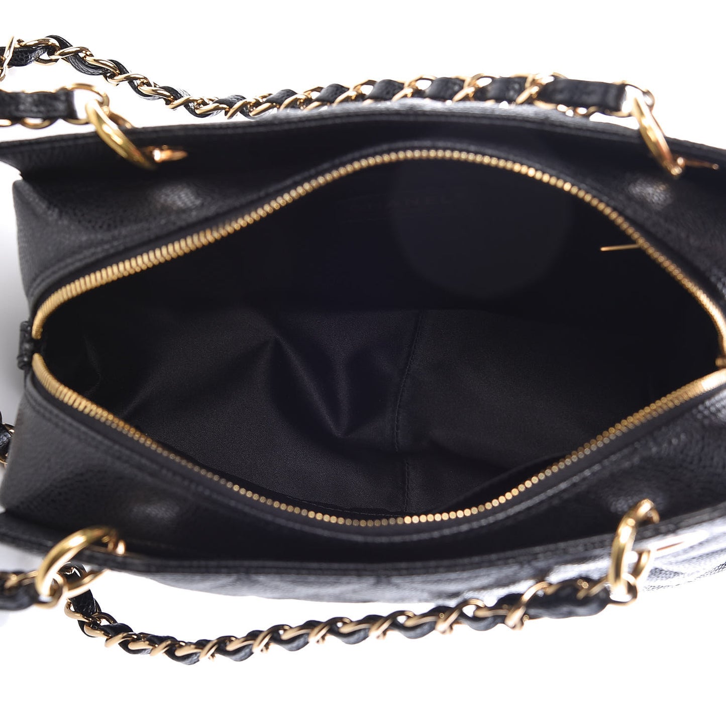 Caviar Quilted Petit Timeless Tote PTT Black