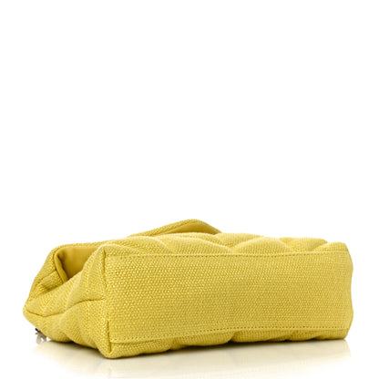 Saint Laurent Canvas Quilted Toy Loulou Puffer Monogram Chain Satchel Jaune Citron 4 of 9
