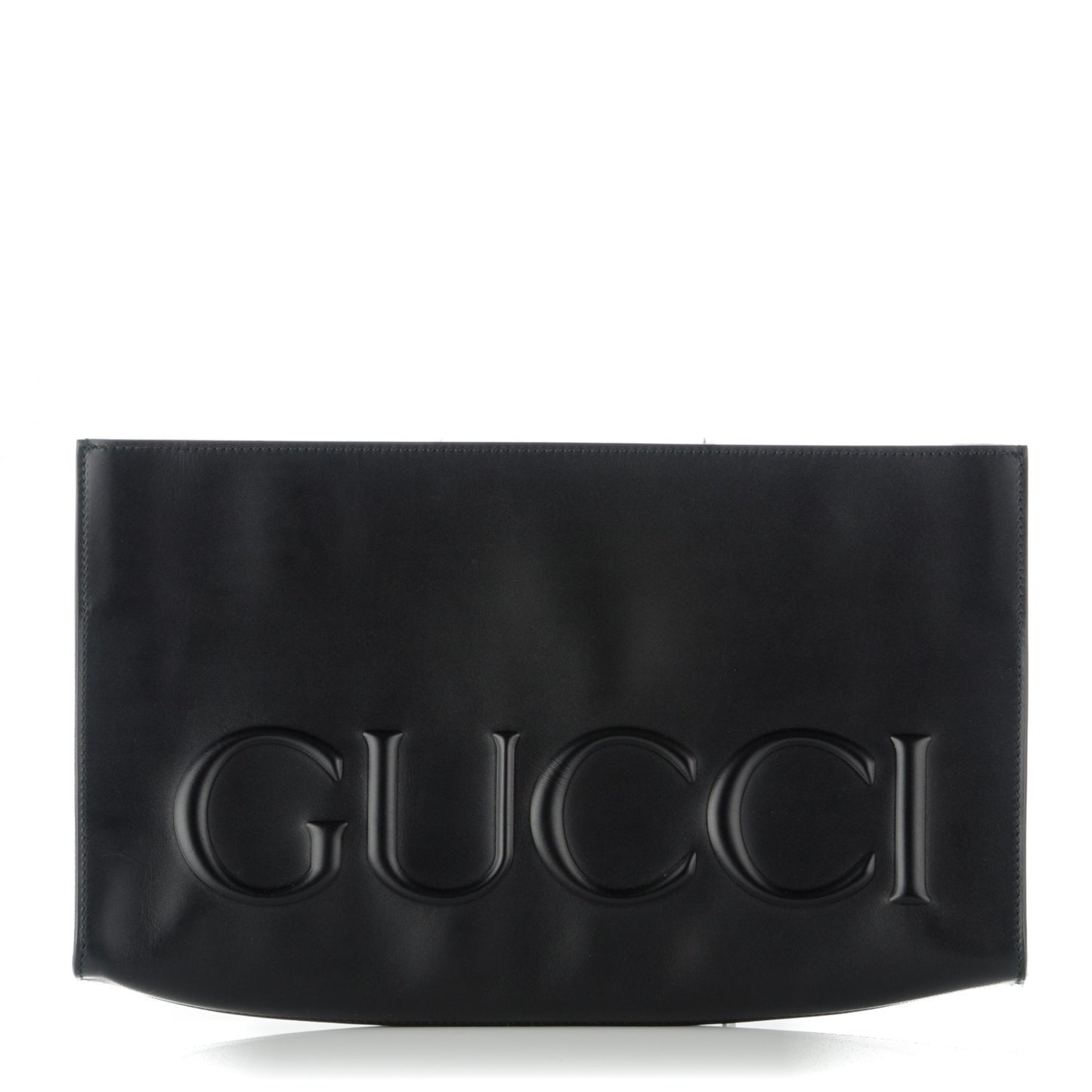 Calfskin Embossed XL Clutch Nero Black
