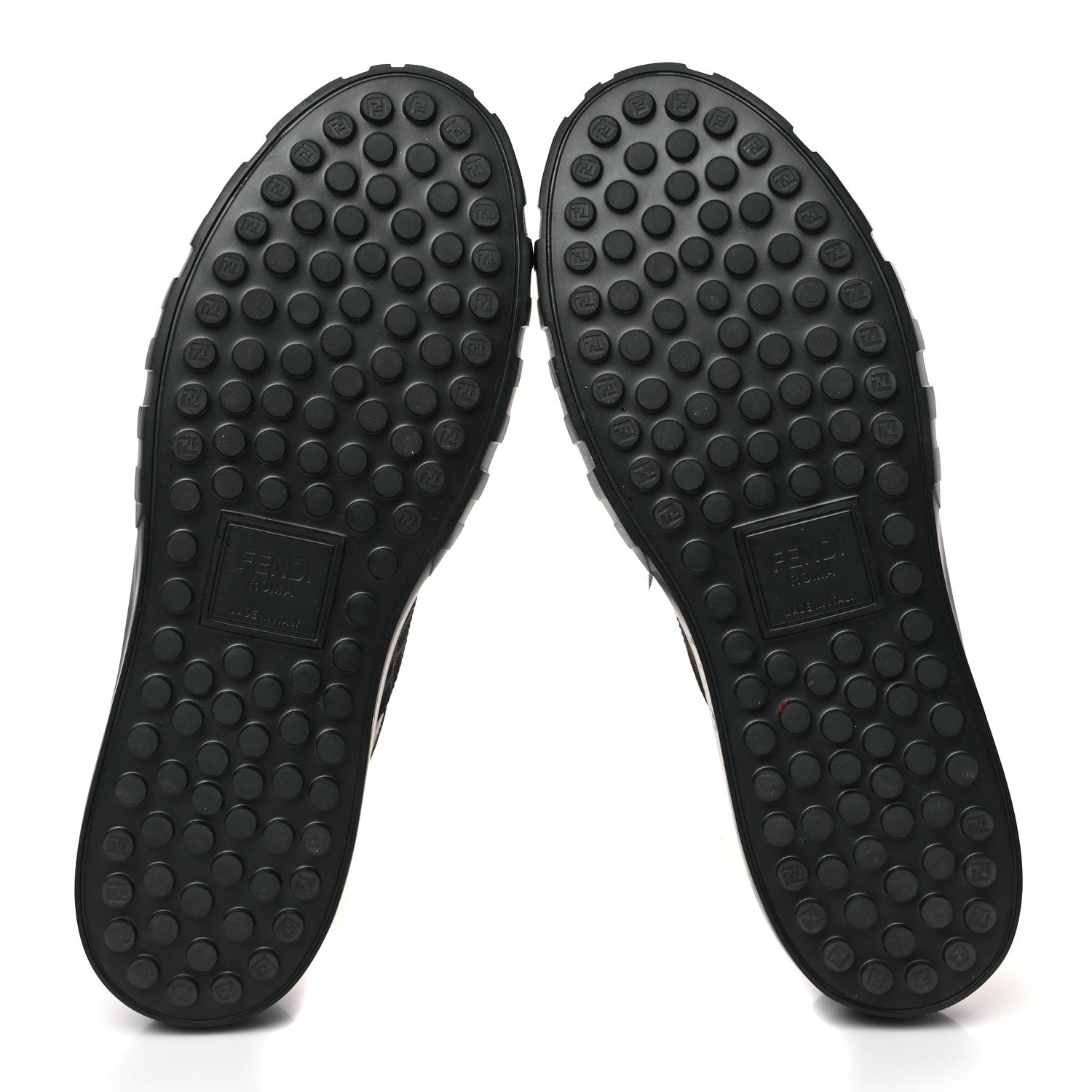 Fendi Fabric Jacquard Vitello Technical Fabric FF Mens Fendi Force Low Top Sneakers 12 Black 5 of 9