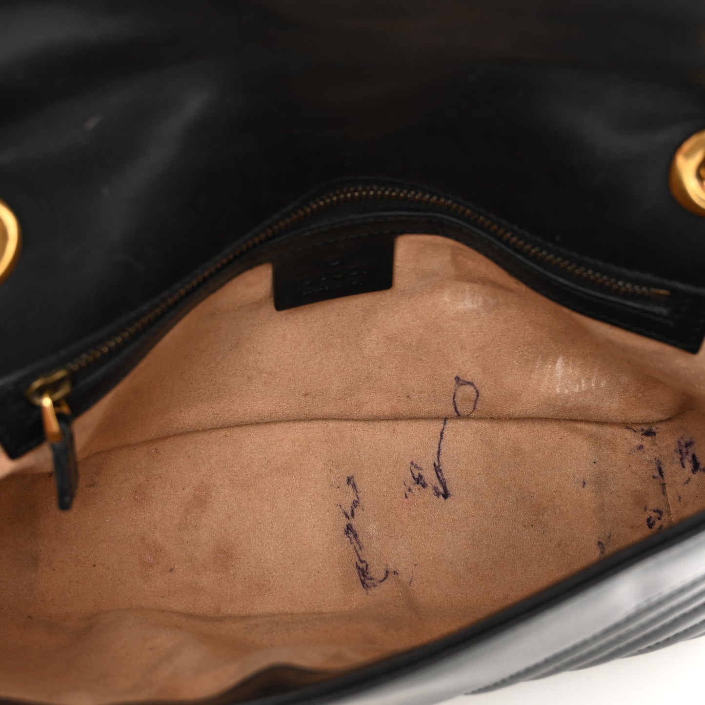 Calfskin Matelasse Small GG Marmont Shoulder Bag Black