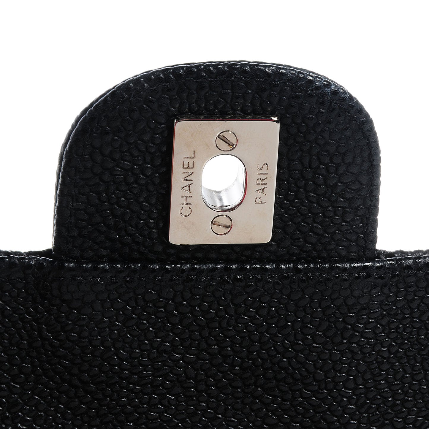 Caviar East West Flap Bag Black