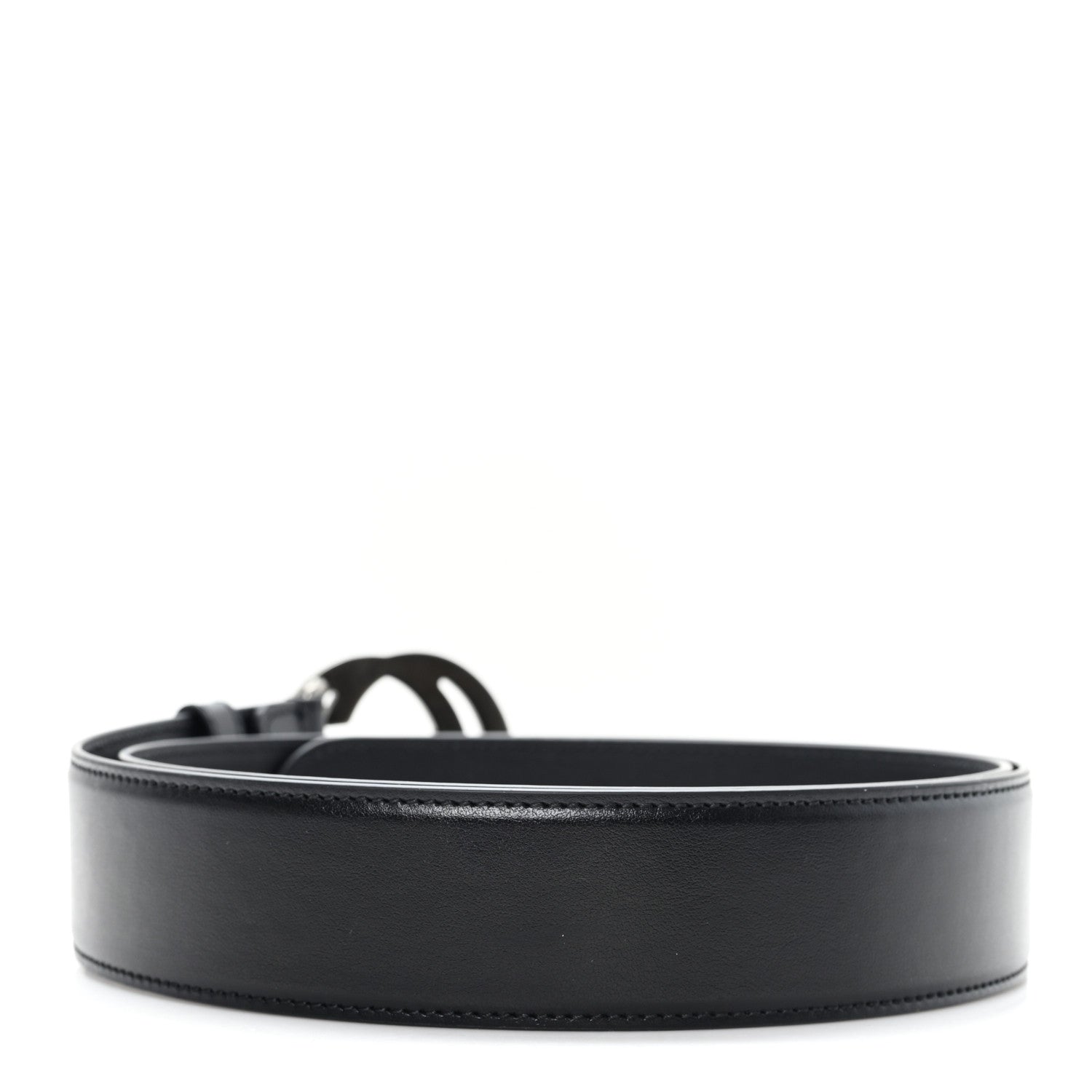 Gucci Plutone Calfskin Double G Belt 40mm 100 40 Black 2 of 4