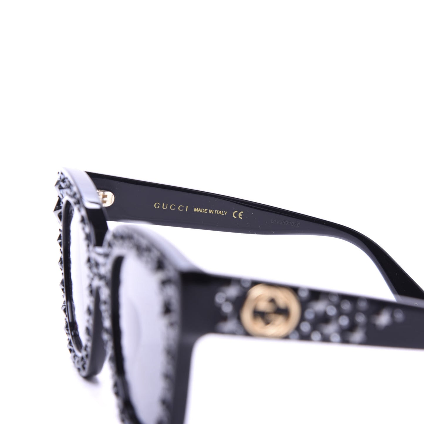 Acetate Stars Cat Eye Sunglasses GG0116S Black