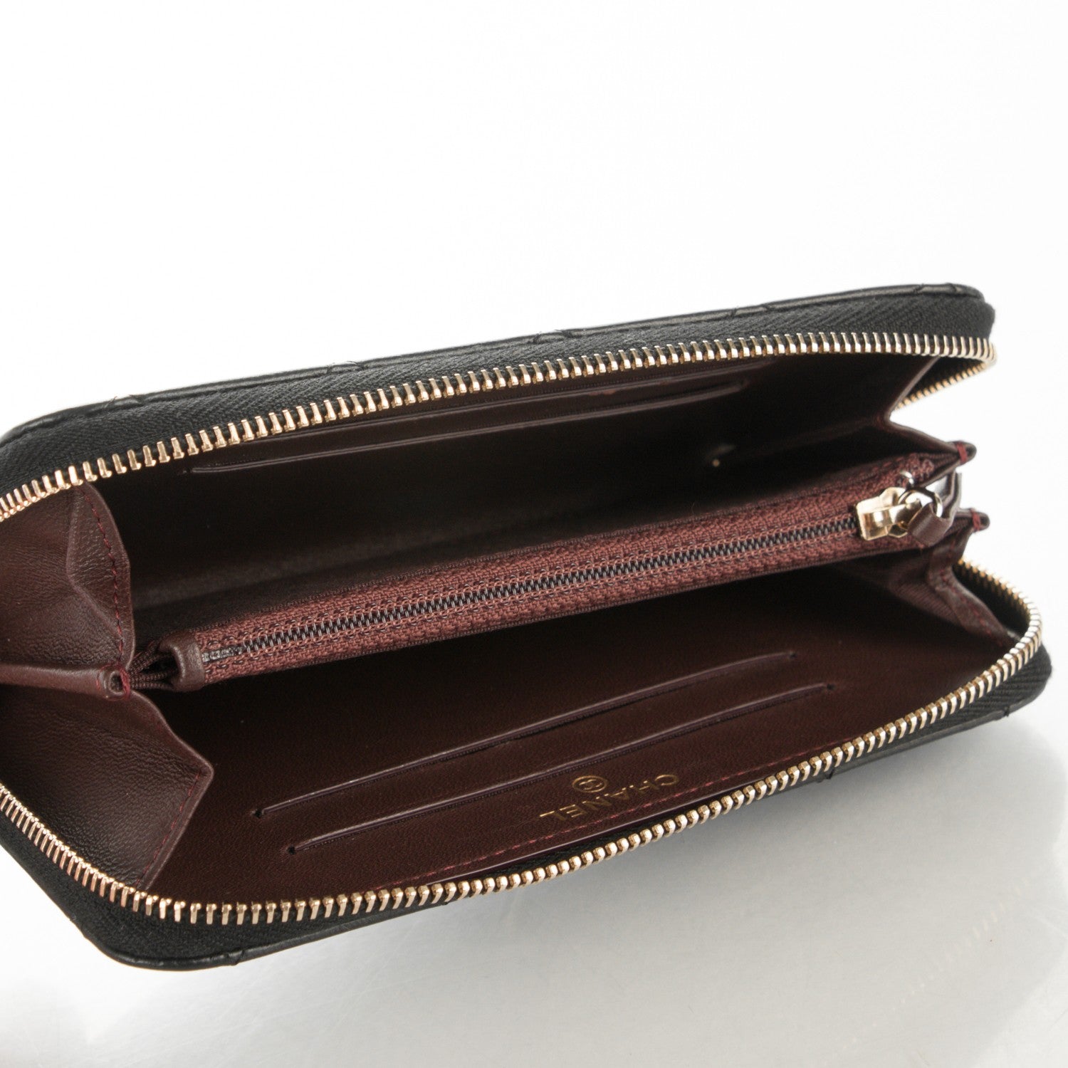Chanel Lambskin Quilted Small Trendy CC Zip Around Wallet Black 5 of 8