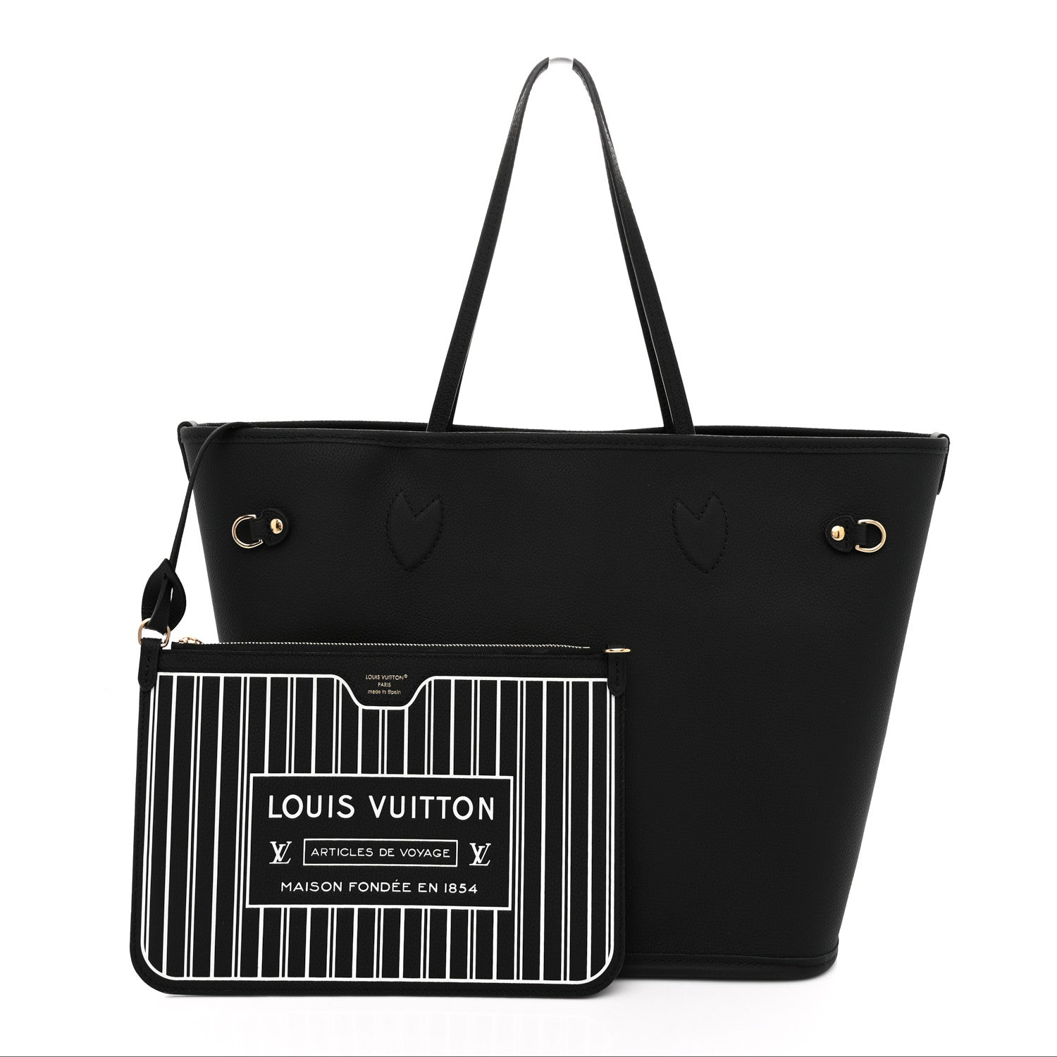 にゅにゅえこ　Louis Vuitton ブラック トートバッグ Louis Vuitton Monogram Calfskin Neo Neverfull Inside Out MM Black