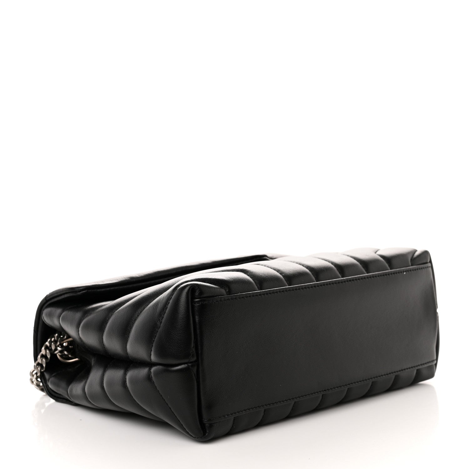 Saint Laurent Calfskin Y Quilted Monogram Small Loulou Chain Satchel Black 4 of 11