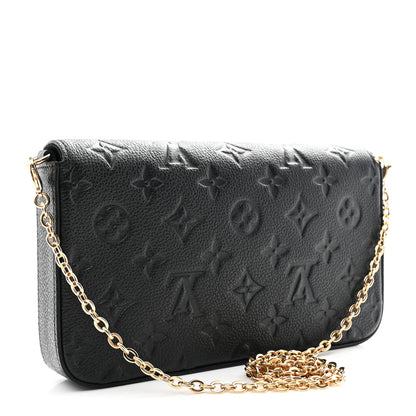Louis Vuitton Empreinte Pochette Felicie Chain Wallet Black 4 of 12