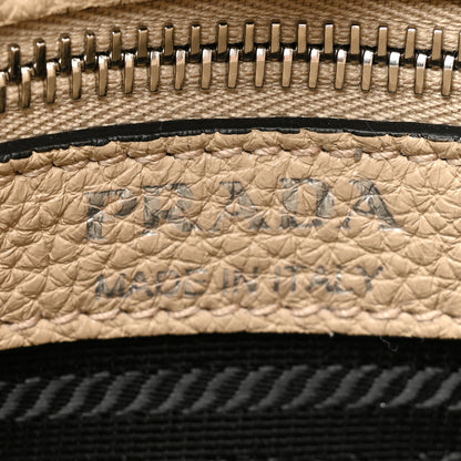 Prada Vitello Daino Soft Hobo Messenger Bag Sabbia 6 of 9