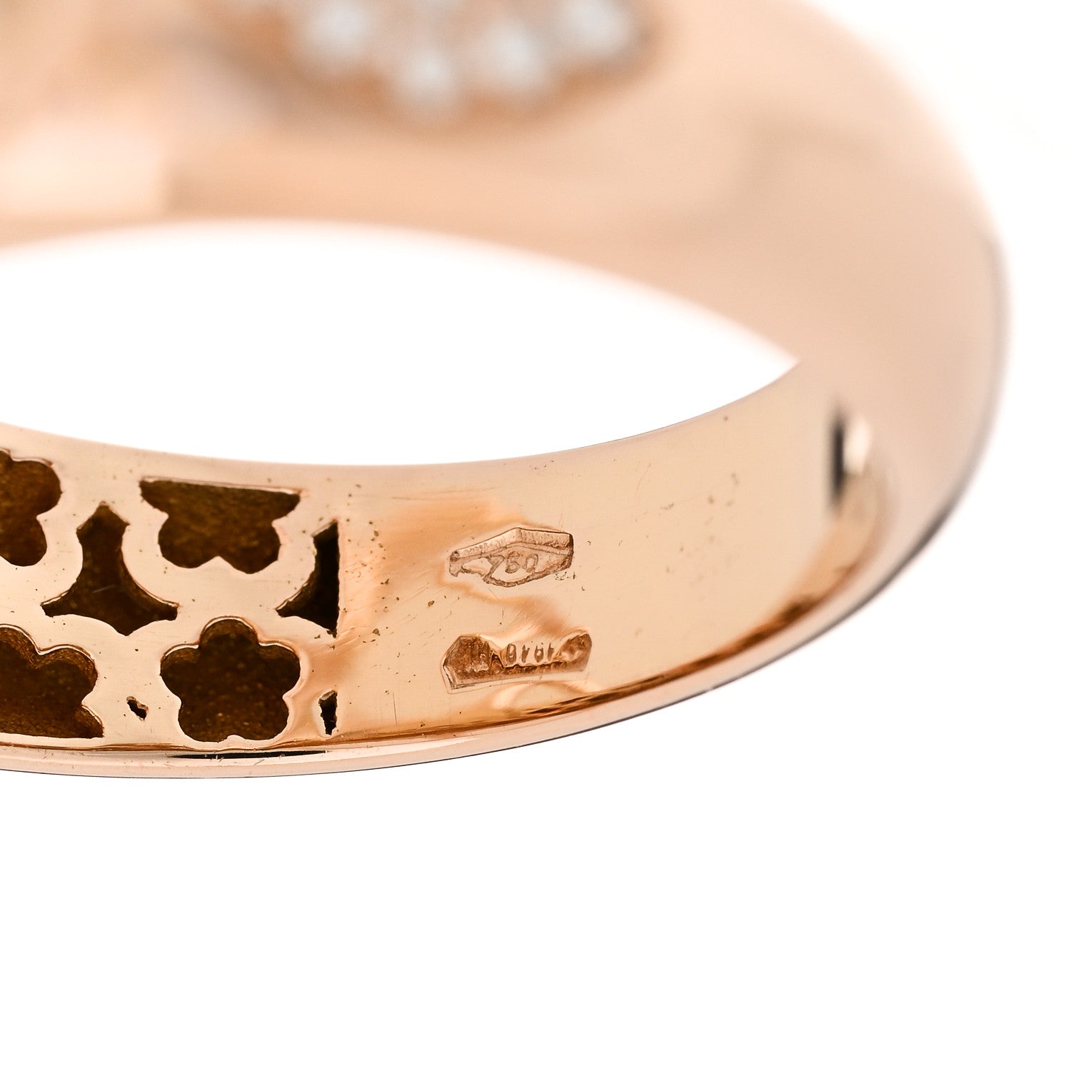 Pasquale Bruni 18K Rose Gold Diamond Milky Quartz 22mm Bon Ton Ring 53 6.5 7 of 7