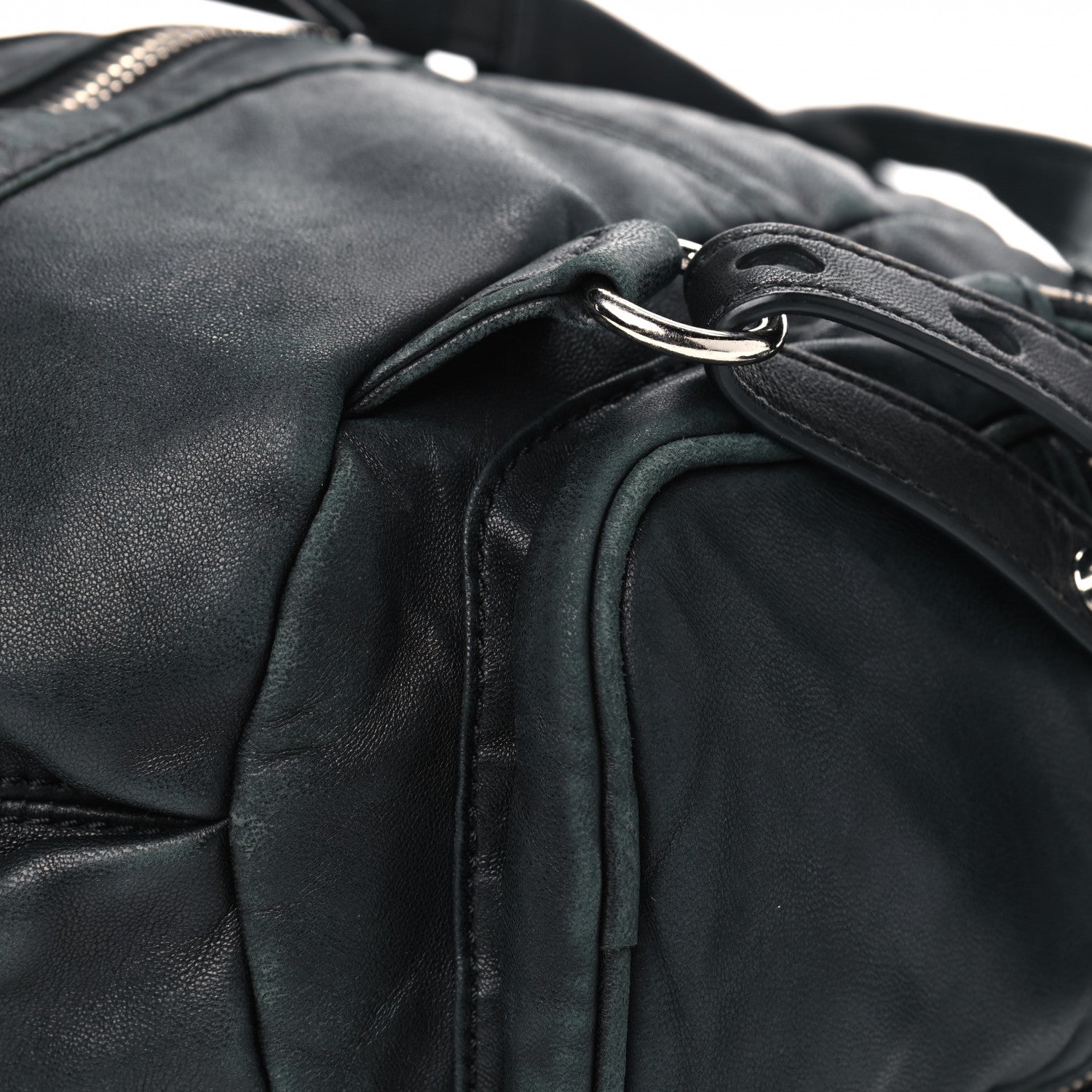 Alexander Wang Lambskin Marti Backpack Bag Washed Black Rhodium Hardware 9 of 14