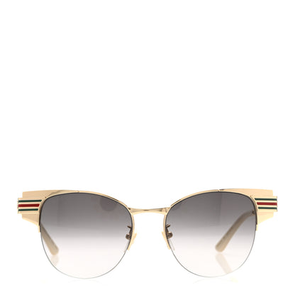 Gucci Cat Eye Web Sunglasses GG0521S Gold 2 of 8
