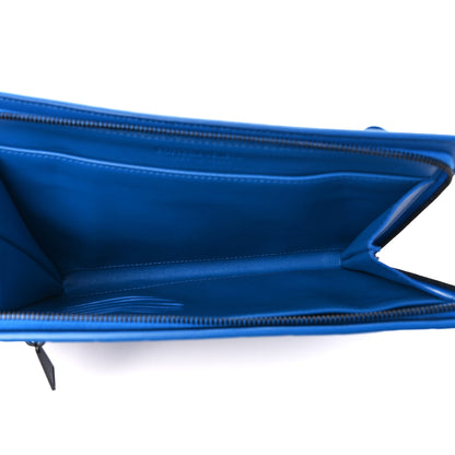 Bottega Veneta Calfskin Intrecciato Small Document Case Blue 5 of 14