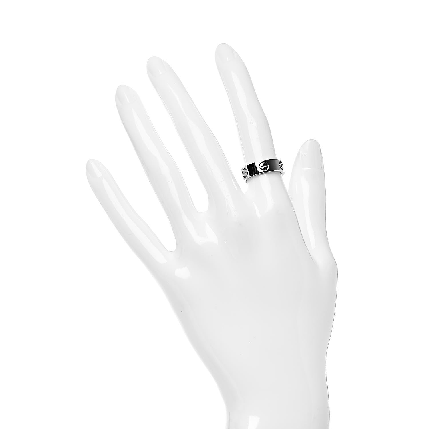 Cartier 18K White Gold 5.5mm LOVE Ring 50 5.25 2 of 4