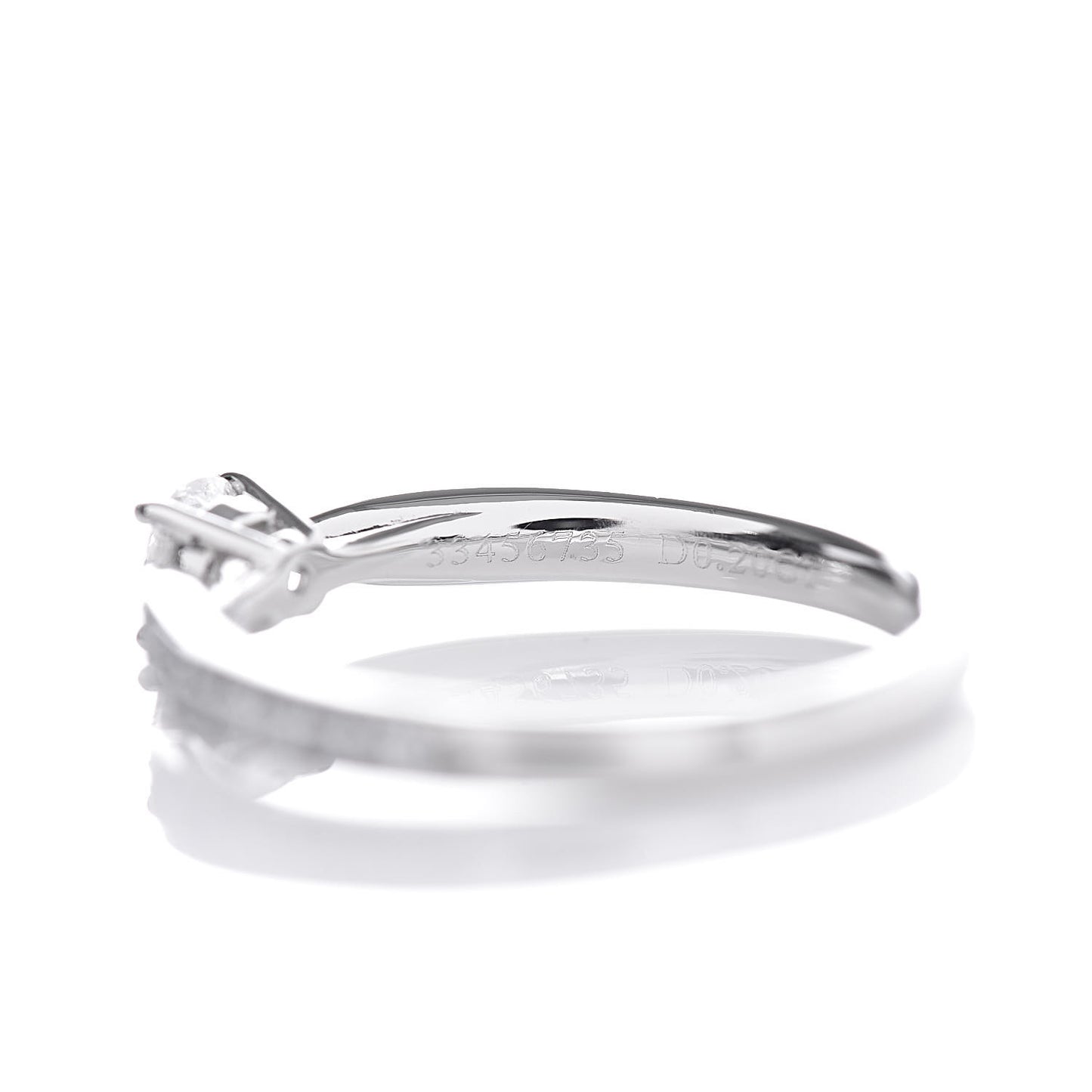 Platinum Diamond .20ct Round Brilliant Harmony Engagement Ring 47 4