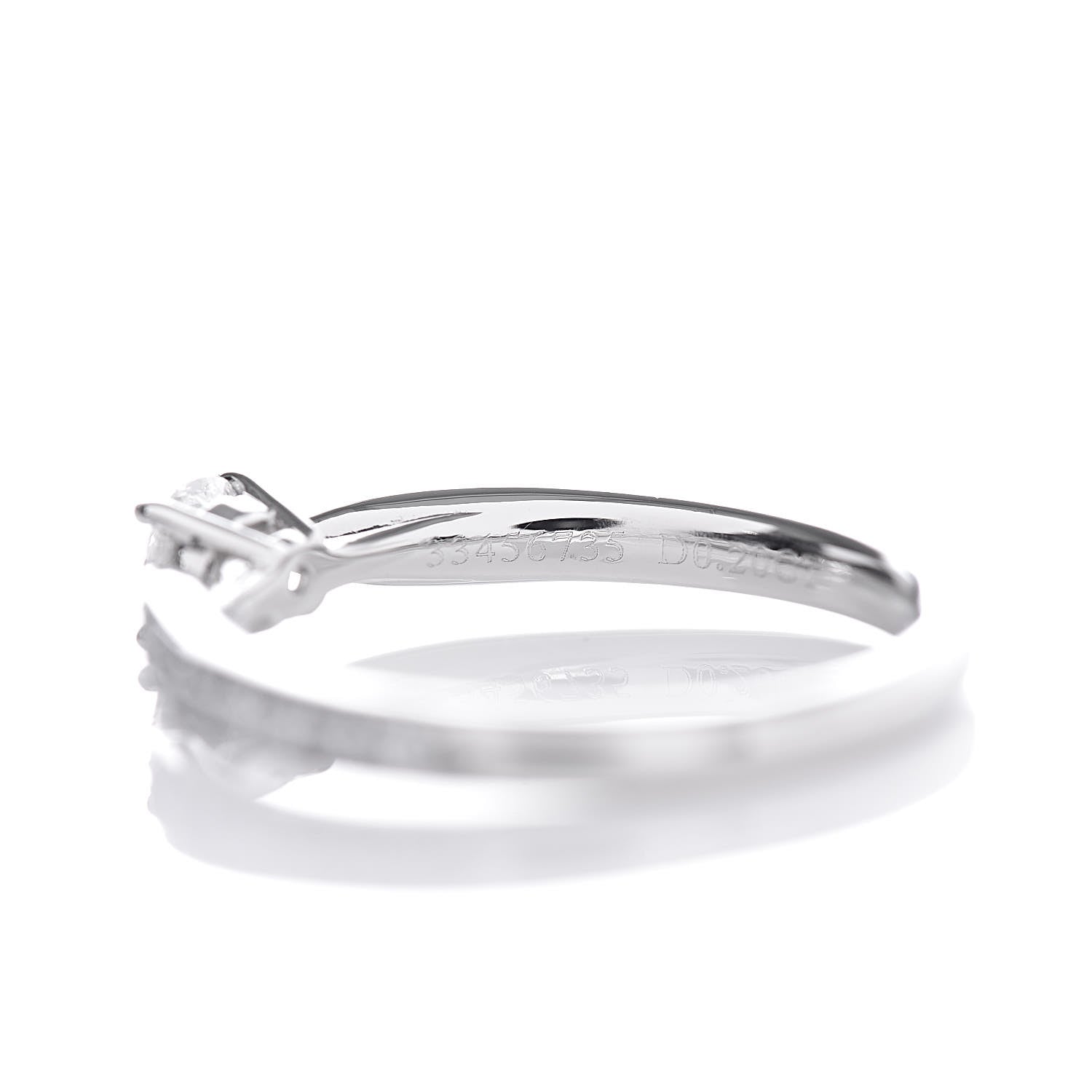 Tiffany Platinum Diamond .20ct Round Brilliant Harmony Engagement Ring 47 4 5 of 7