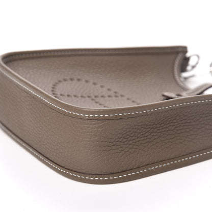 Hermes Taurillon Clemence Amazone Evelyne TPM Etoupe Bleu Indigo 9 of 11