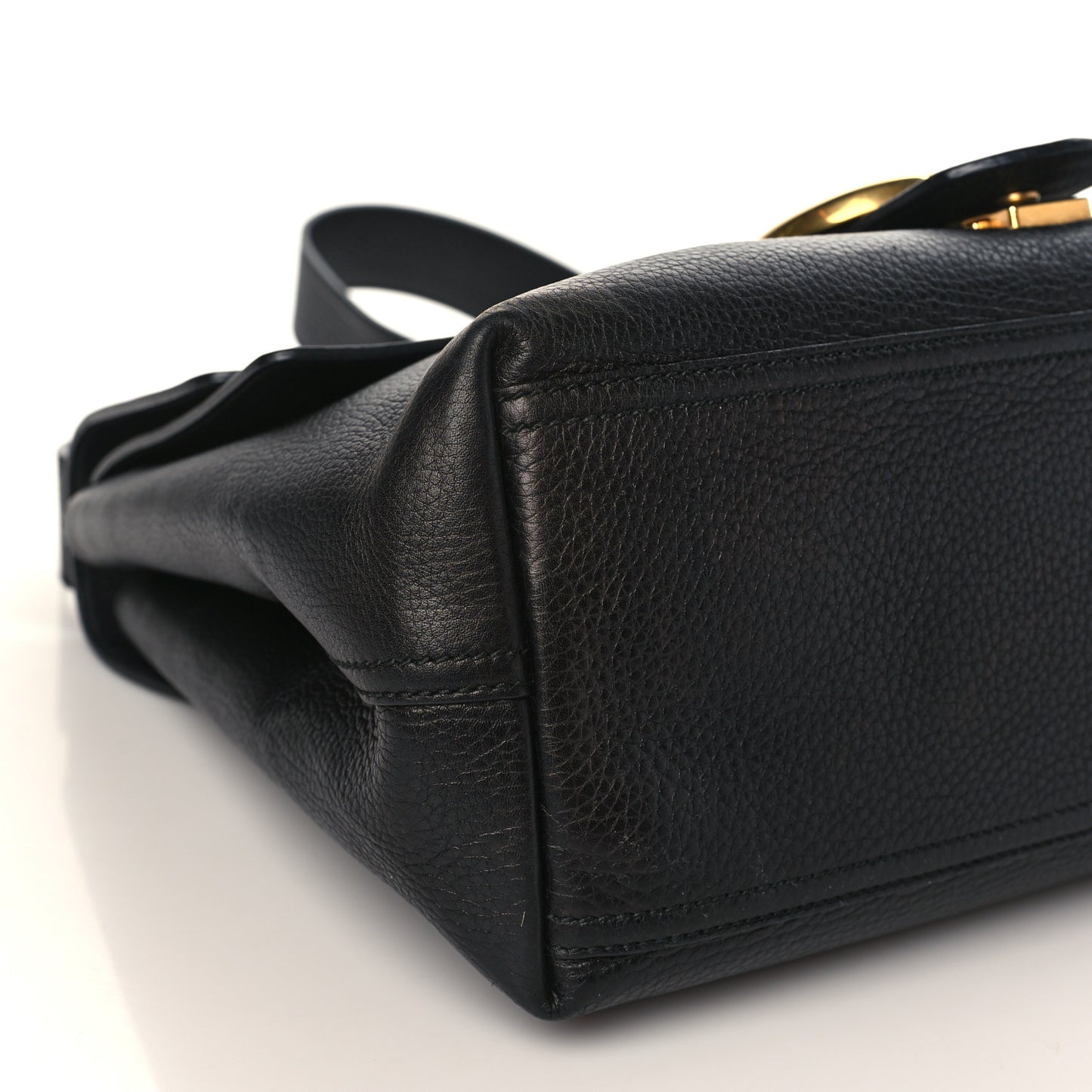 Calfskin Large GG Marmont Shoulder Bag Black