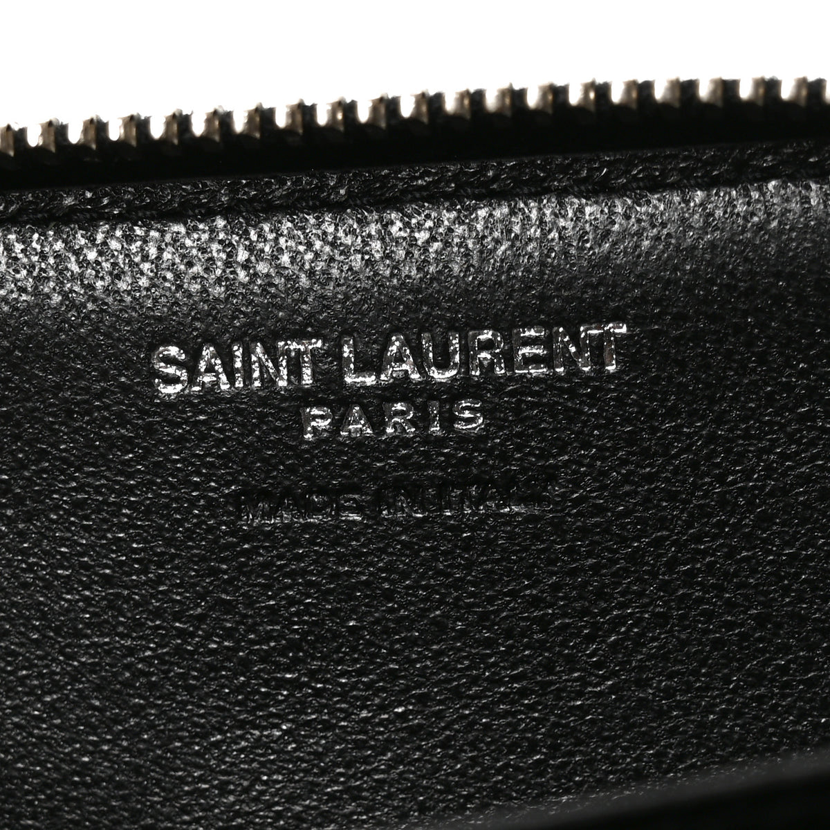 Saint Laurent Lambskin Y Quilted Monogram LouLou Zip Coin Purse Black 6 of 8
