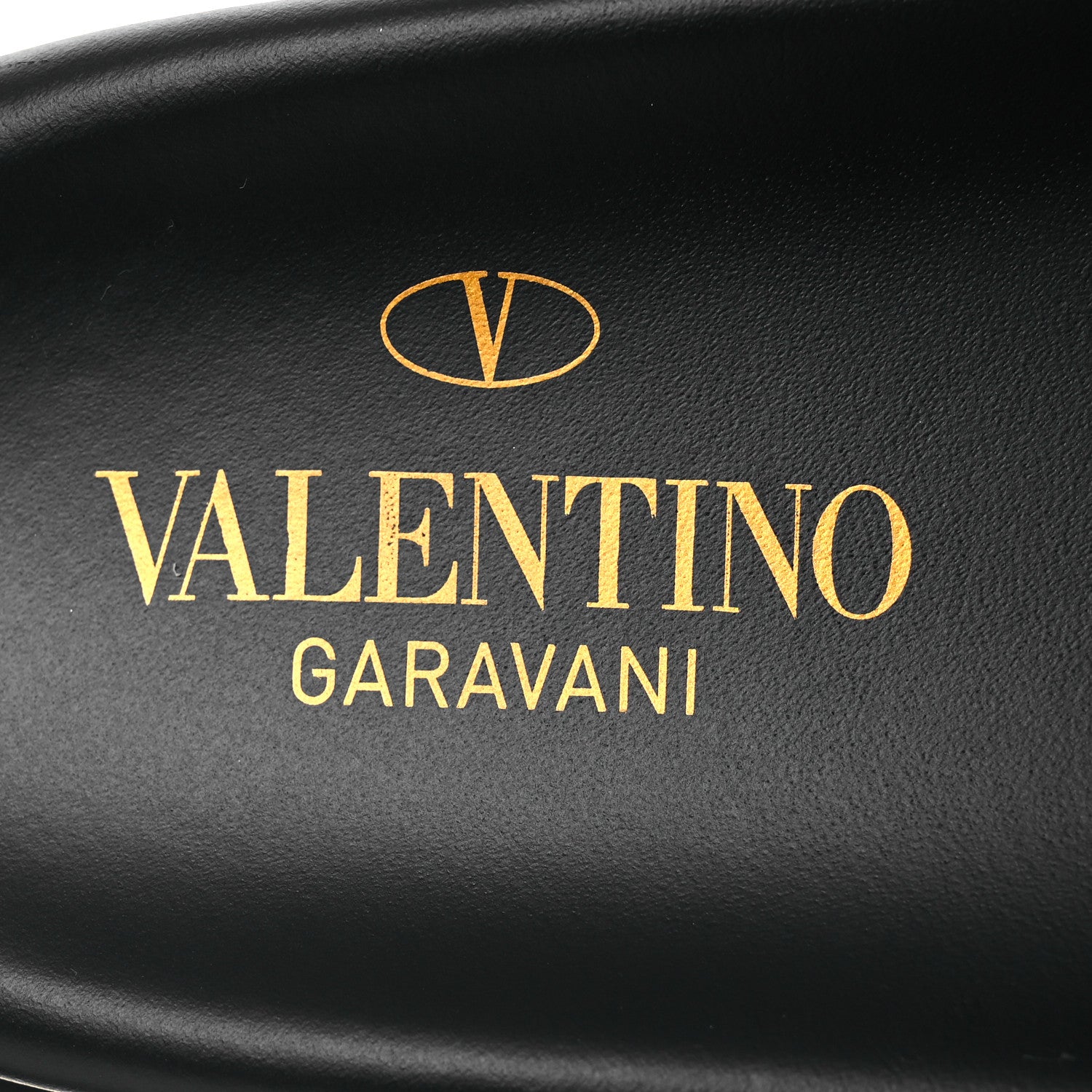 Valentino Garavani Calfskin Roman Stud Slide Sandals 37 Black 9 of 12