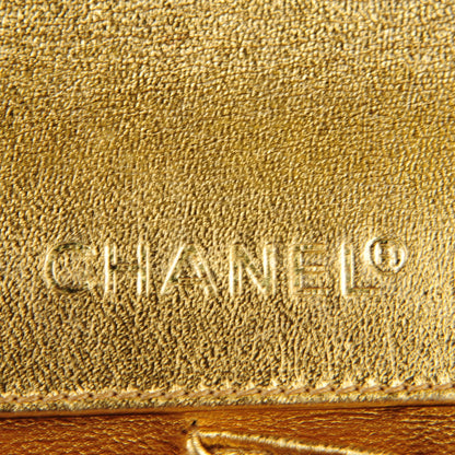 Chanel Lambskin Quilted East West Chocolate Bar Flap Gold 9 of 9