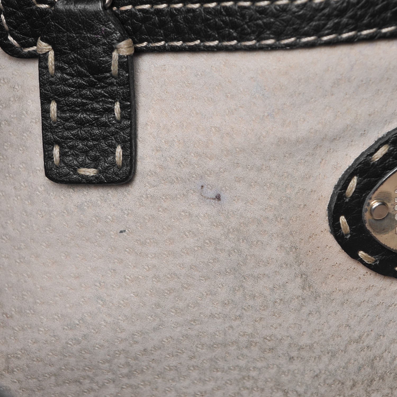 Fendi Calfskin Romano Selleria Satchel Black 10 of 13