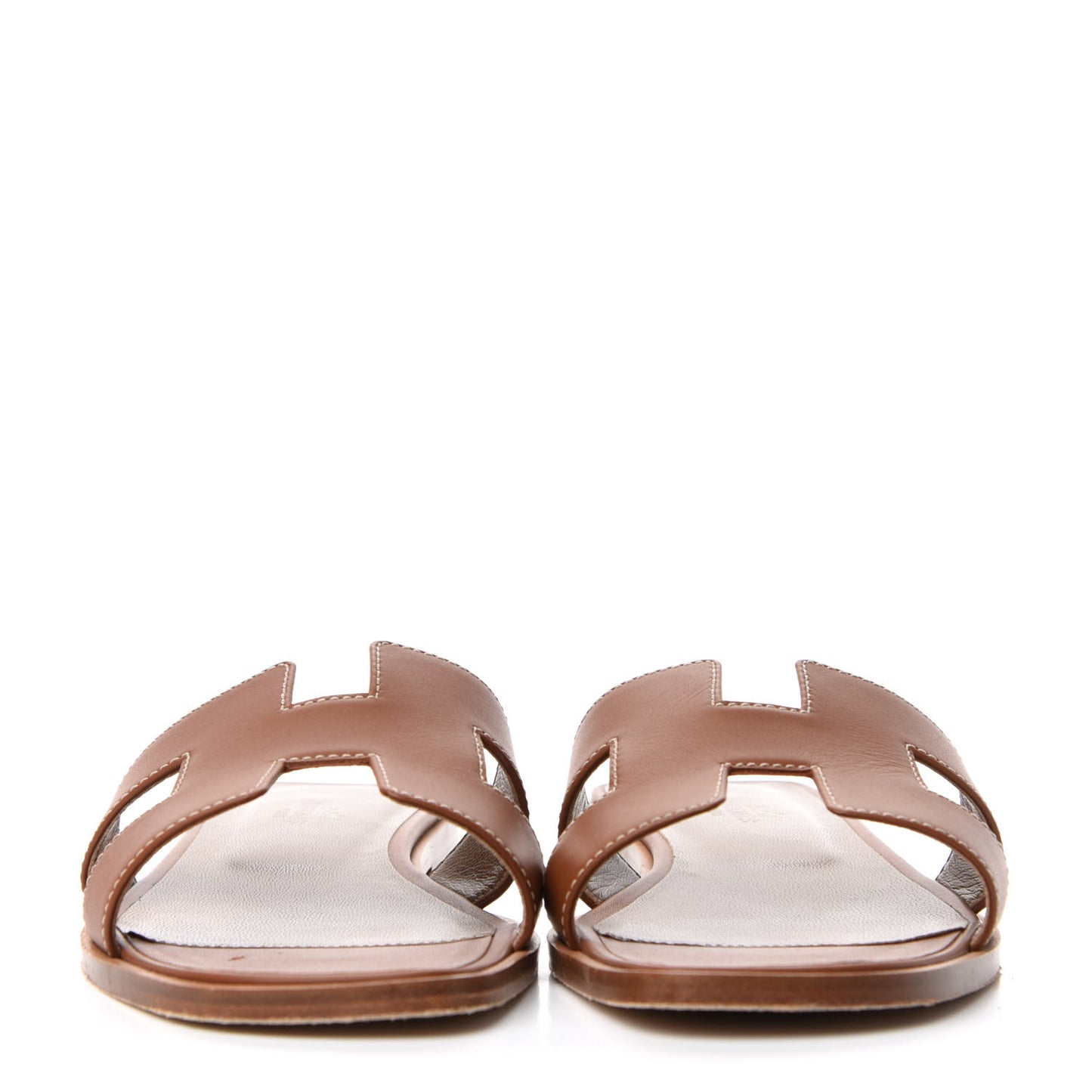 Box Calfskin Oran Sandals 37.5 Gold