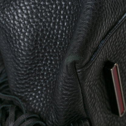 Christian Louboutin Grained Calfskin Passage Fringe Shopping Tote Black 12 of 14